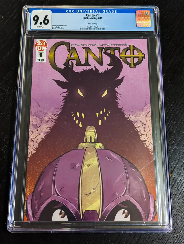 Canto #1 (IDW Publishing, 2019), CGC 9.6 graded comic book, Universal Blue label — front cover in its holder