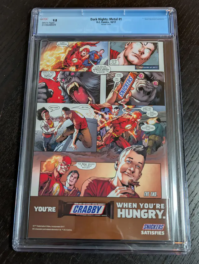Dark Nights: Metal #1 back of the slab