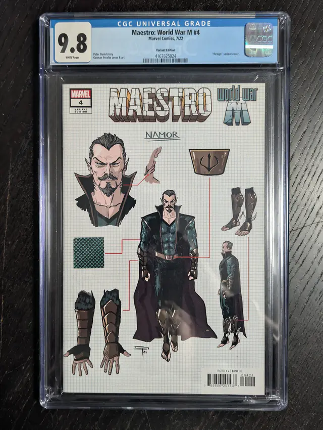 Maestro: World War M #4 (Marvel Comics, 2022), CGC 9.8 graded comic book, Universal Blue label — front cover in its holder