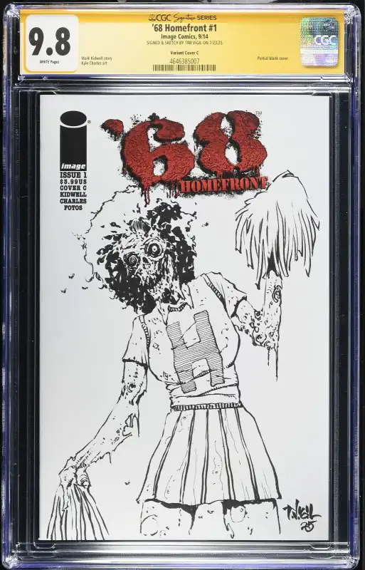 '68 Homefront #1 (Image Comics, 2014), CGC 9.8 graded comic book, Signature Series label — front cover in its holder