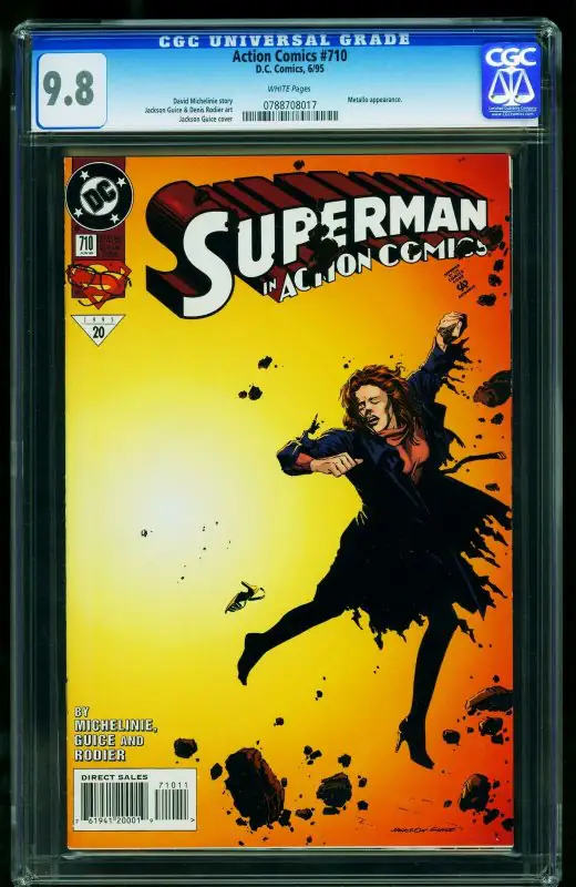 Action Comics #710 (DC Comics, 1995), CGC 9.8 graded comic book, Universal Blue label — front cover in its holder