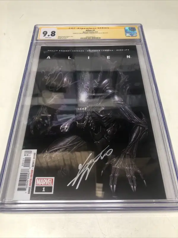 Alien #1 (Marvel Comics, 2021), CGC 9.8 graded comic book, Signature Series label — front cover in its holder