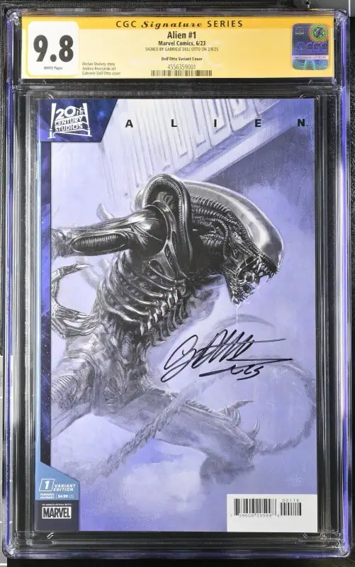 Alien #1 (Marvel Comics, 2023), CGC 9.8 graded comic book, Signature Series label — front cover in its holder