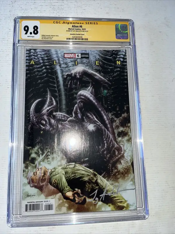 Alien #6 (Marvel Comics, 2021), CGC 9.8 graded comic book, Signature Series label — front cover in its holder