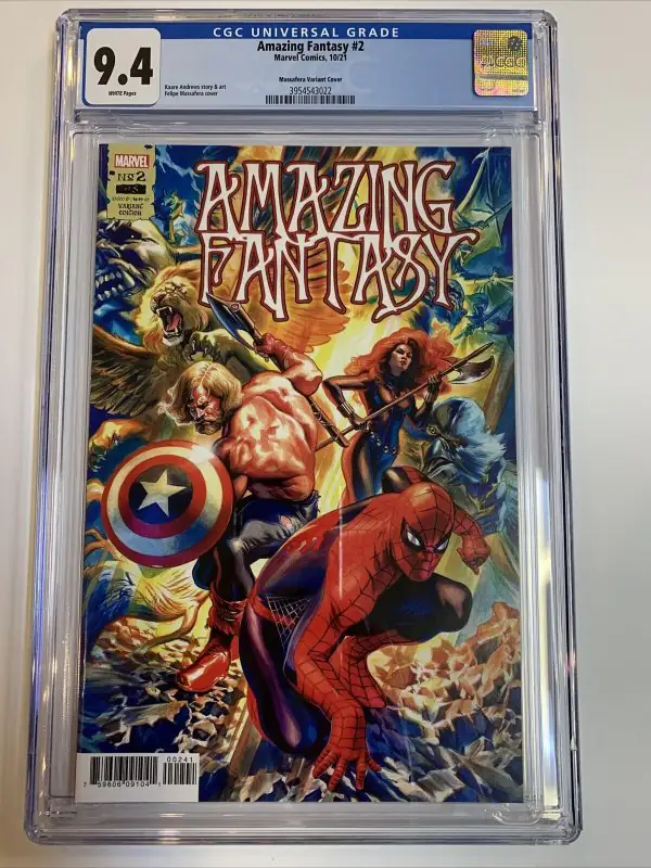 Amazing Fantasy #2 (Marvel Comics, 2021), CGC 9.4 graded comic book, Universal Blue label — front cover in its holder