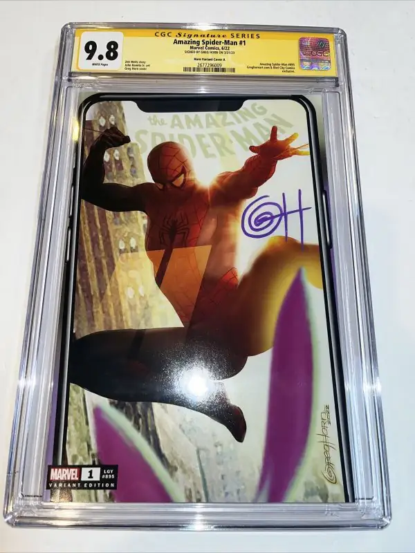 Amazing Spider-Man #1 (Marvel Comics, 2022), CGC 9.8 graded comic book, Signature Series label — front cover in its holder