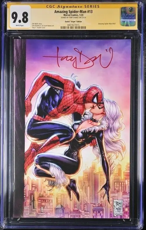 Amazing Spider-Man #13 (Marvel Comics, 2023), CGC 9.8 graded comic book, Signature Series label — front cover in its holder