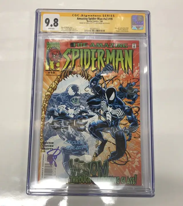 Amazing Spider-Man #19 (Marvel Comics, 2000), CGC 9.8 graded comic book, Signature Series label — front cover in its holder