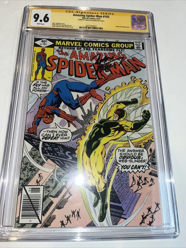 Amazing Spider-Man #193 (Marvel Comics, 1979), CGC 9.6 graded comic book, Signature Series label — front cover in its holder