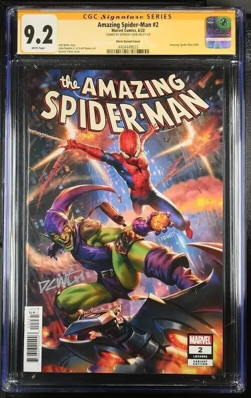 Amazing Spider-Man #2 (Marvel Comics, 2022), CGC 9.2 graded comic book, Signature Series label — front cover in its holder
