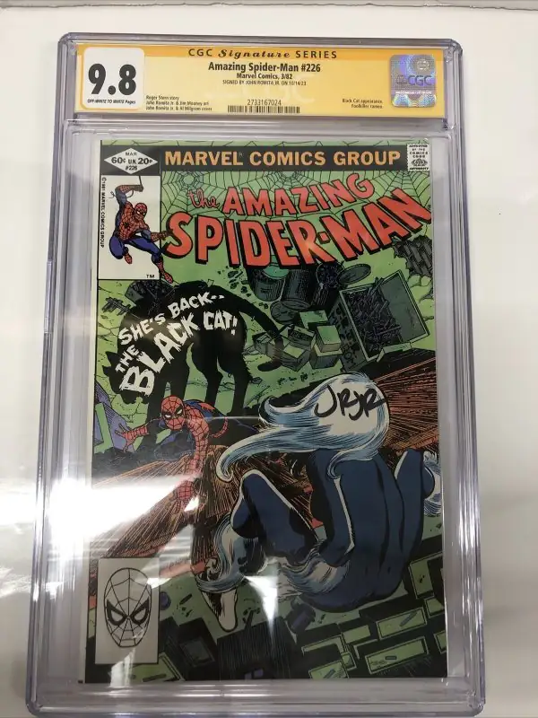 Amazing Spider-Man #226 (Marvel Comics, 1982), CGC 9.8 graded comic book, Signature Series label — front cover in its holder