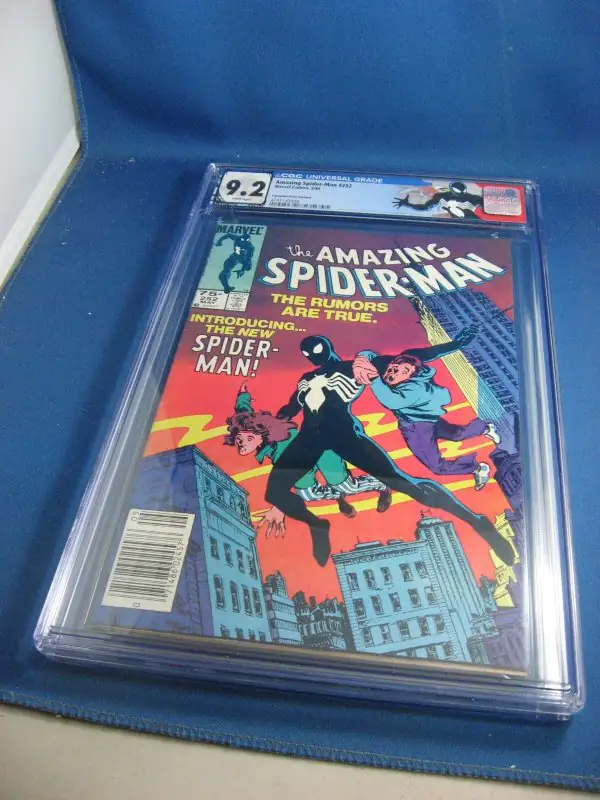 Amazing Spider-Man #252 (Marvel Comics, 1984), CGC 9.2 graded comic book, Universal Blue label — front cover in its holder