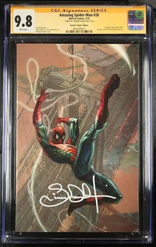 Amazing Spider-Man #26 (Marvel Comics, 2023), CGC 9.8 graded comic book, Signature Series label — front cover in its holder
