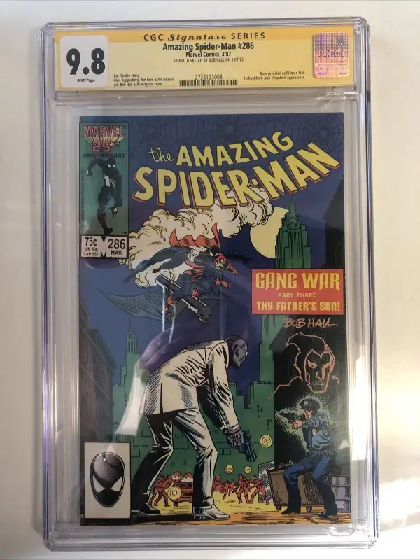Amazing Spider-Man #286 (Marvel Comics, 1987), CGC 9.8 graded comic book, Signature Series label — front cover in its holder