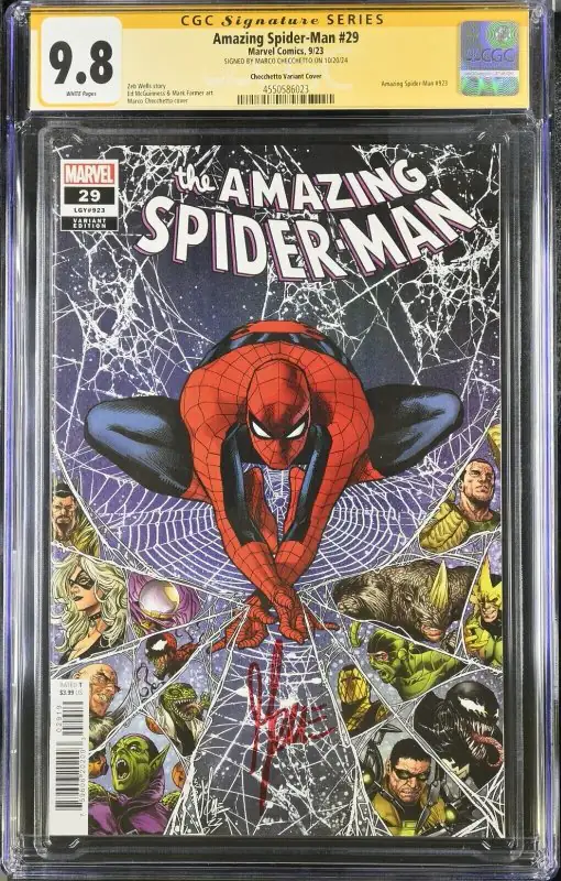Amazing Spider-Man #29 (Marvel Comics, 2023), CGC 9.8 graded comic book, Signature Series label — front cover in its holder