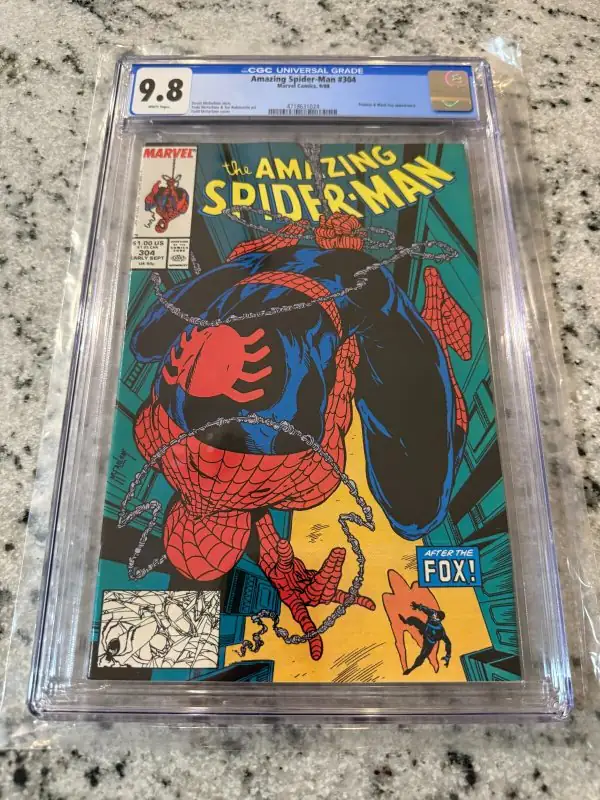 Amazing Spider-Man #304 (Marvel Comics, 1988), CGC 9.8 graded comic book, Universal Blue label — front cover in its holder