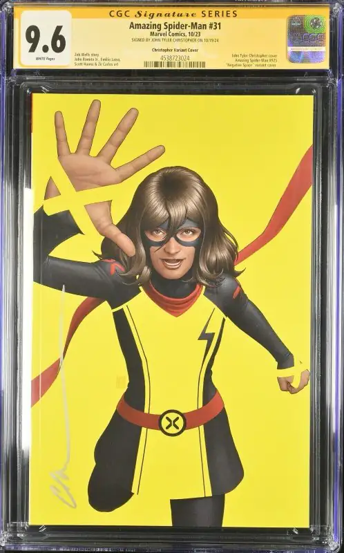 Amazing Spider-Man #31 (Marvel Comics, 2023), CGC 9.6 graded comic book, Signature Series label — front cover in its holder