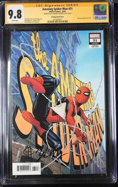 Amazing Spider-Man #31 (Marvel Comics, 2023), CGC 9.8 graded comic book, Signature Series label — front cover in its holder