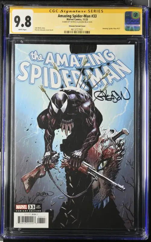 Amazing Spider-Man #33 (Marvel Comics, 2023), CGC 9.8 graded comic book, Signature Series label — front cover in its holder