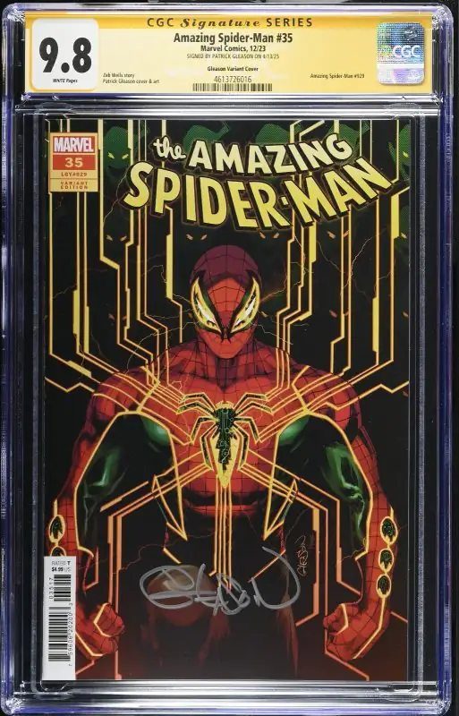 Amazing Spider-Man #35 (Marvel Comics, 2023), CGC 9.8 graded comic book, Signature Series label — front cover in its holder