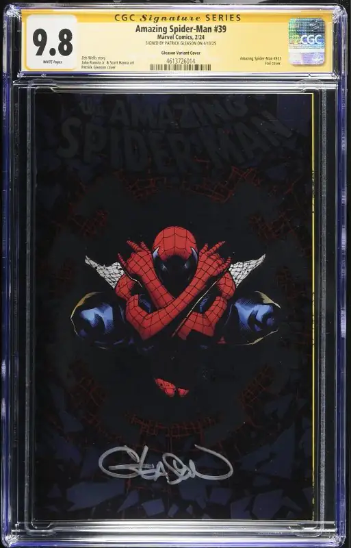 Amazing Spider-Man #39 (Marvel Comics, 2023), CGC 9.8 graded comic book, Signature Series label — front cover in its holder