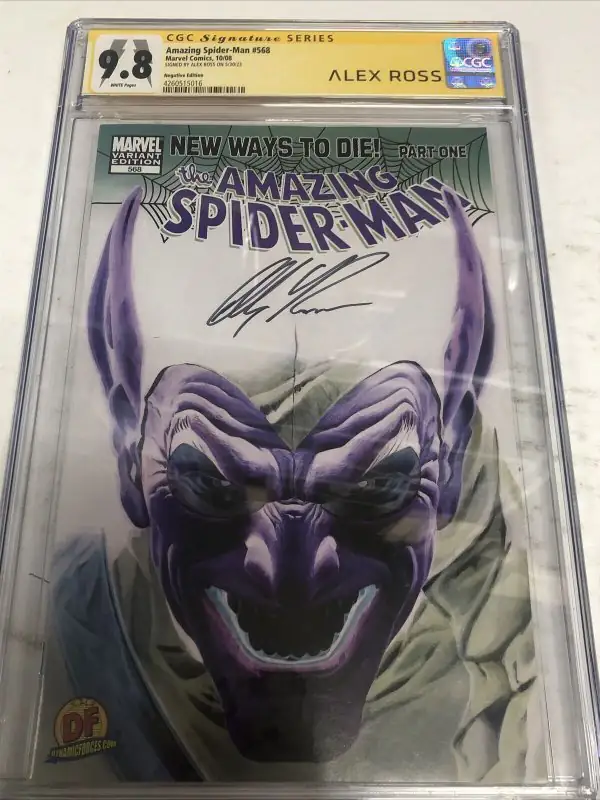 Amazing Spider-Man #568 (Marvel Comics, 2008), CGC 9.8 graded comic book, Signature Series label — front cover in its holder