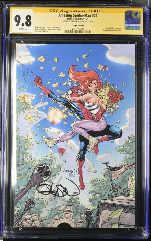 Amazing Spider-Man #74 (Marvel Comics, 2021), CGC 9.8 graded comic book, Signature Series label — front cover in its holder