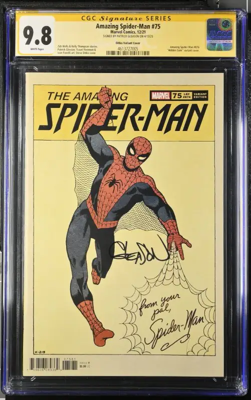 Amazing Spider-Man #75 (Marvel Comics, 2021), CGC 9.8 graded comic book, Signature Series label — front cover in its holder