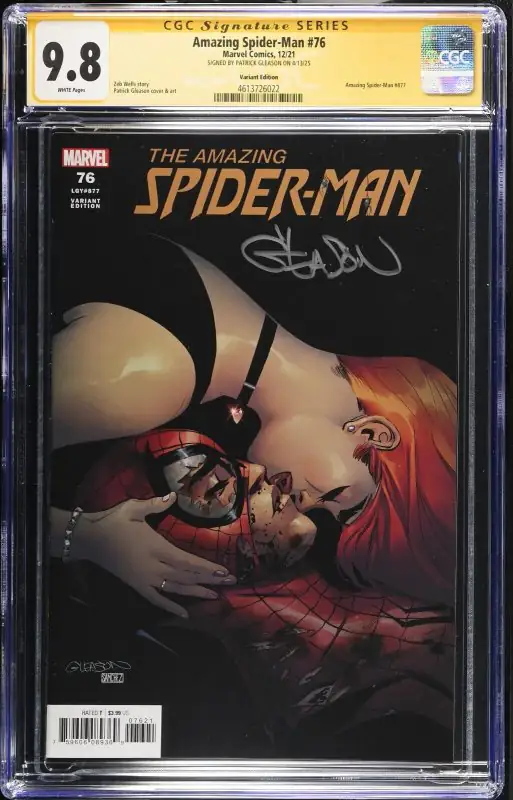 Amazing Spider-Man #76 (Marvel Comics, 2021), CGC 9.8 graded comic book, Signature Series label — front cover in its holder