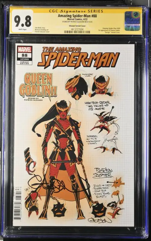 Amazing Spider-Man #88 (Marvel Comics, 2022), CGC 9.8 graded comic book, Signature Series label — front cover in its holder