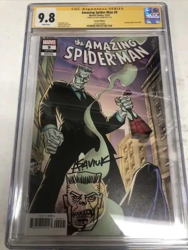 Amazing Spider-Man #9 (Marvel Comics, 2022), CGC 9.8 graded comic book, Signature Series label — front cover in its holder