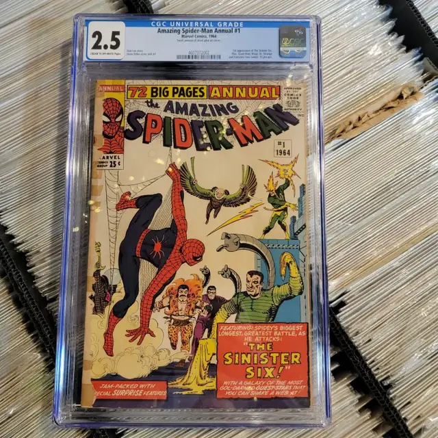 Amazing Spider-Man Annual #1 (Marvel Comics, 1964), CGC 2.5 graded comic book, Universal Blue label — front cover in its holder