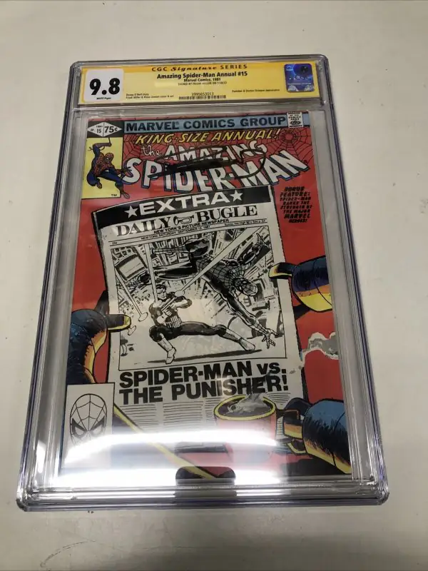 Amazing Spider-Man Annual #15 (Marvel Comics, 1981), CGC 9.8 graded comic book, Signature Series label — front cover in its holder