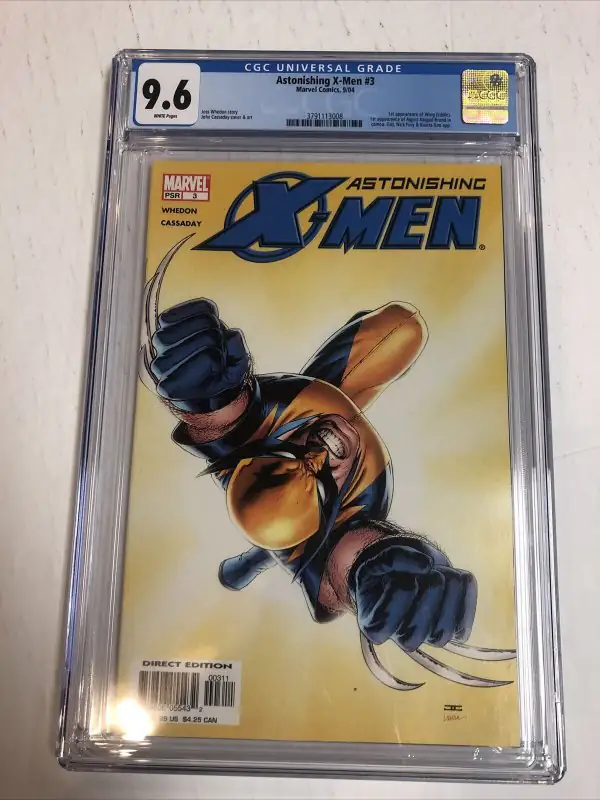 Astonishing X-Men #3 (Marvel Comics, 2004), CGC 9.6 graded comic book, Universal Blue label — front cover in its holder