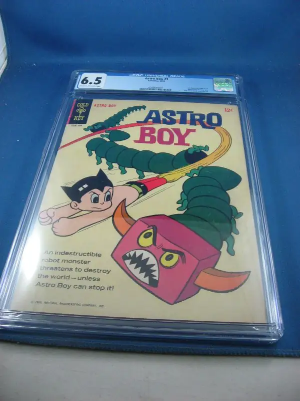 Astro Boy #1 (Gold Key Comics, 1965), CGC 6.5 graded comic book, Universal Blue label — front cover in its holder