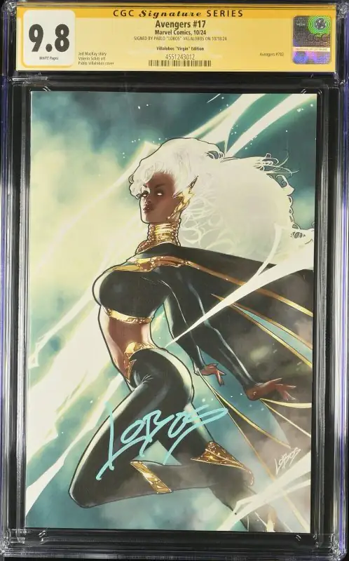 Avengers #17 (Marvel Comics, 2024), CGC 9.8 graded comic book, Signature Series label — front cover in its holder