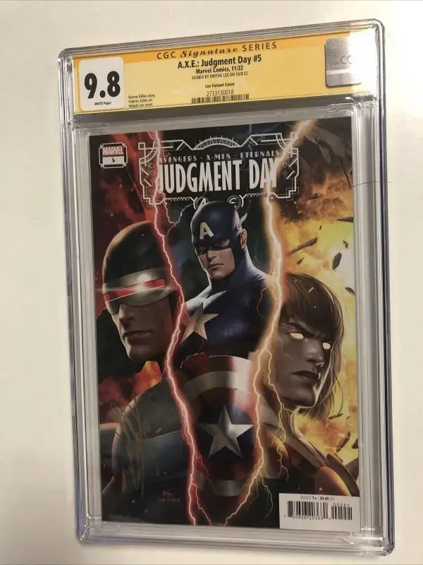 A.X.E.: Judgment Day #5 (Marvel Comics, 2022), CGC 9.8 graded comic book, Signature Series label — front cover in its holder