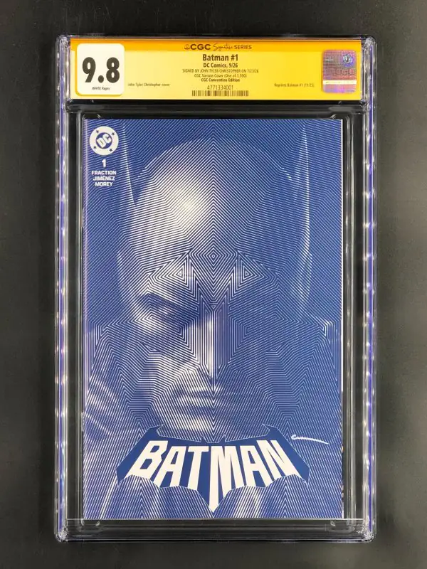 Batman #1 (DC Comics, 2026), CGC 9.8 graded comic book, Signature Series label — front cover in its holder