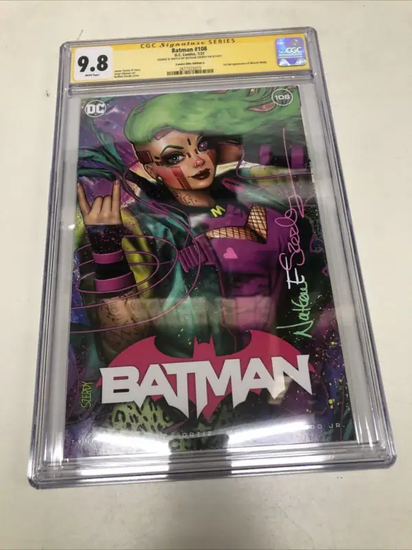Batman #108 (DC Comics, 2021), CGC 9.8 graded comic book, Signature Series label — front cover in its holder