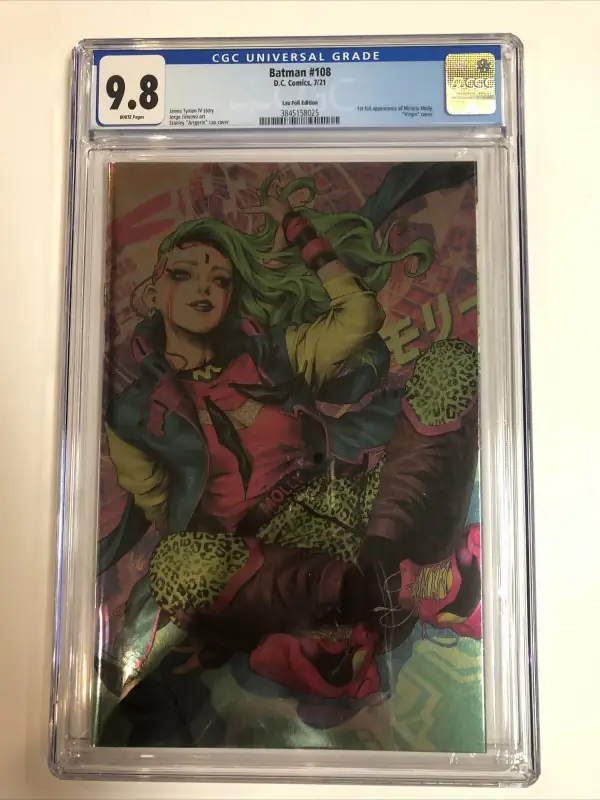 Batman #108 (DC Comics, 2021), CGC 9.8 graded comic book, Universal Blue label — front cover in its holder