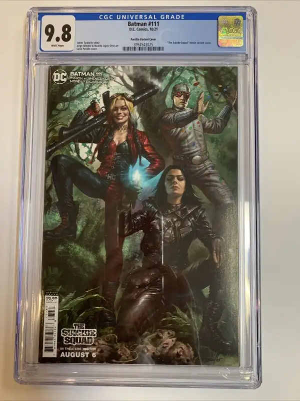 Batman #111 (DC Comics, 2021), CGC 9.8 graded comic book, Universal Blue label — front cover in its holder