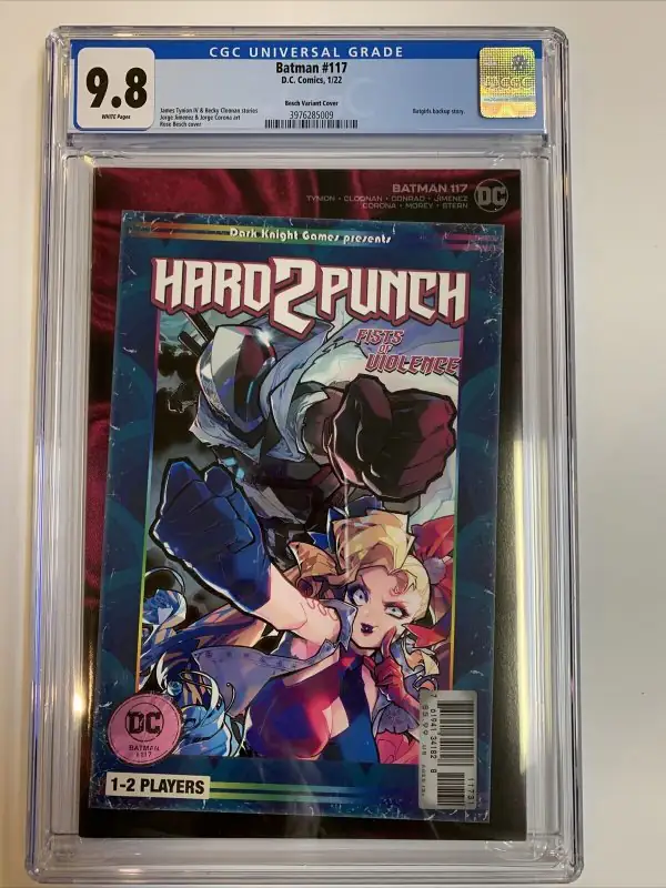 Batman #117 (DC Comics, 2022), CGC 9.8 graded comic book, Universal Blue label — front cover in its holder