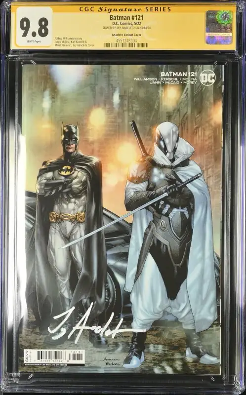 Batman #121 (DC Comics, 2022), CGC 9.8 graded comic book, Signature Series label — front cover in its holder