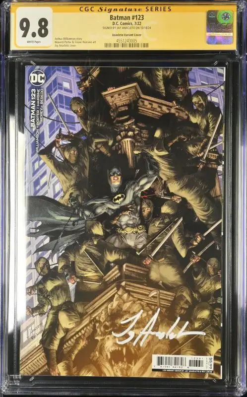 Batman #123 (DC Comics, 2022), CGC 9.8 graded comic book, Signature Series label — front cover in its holder