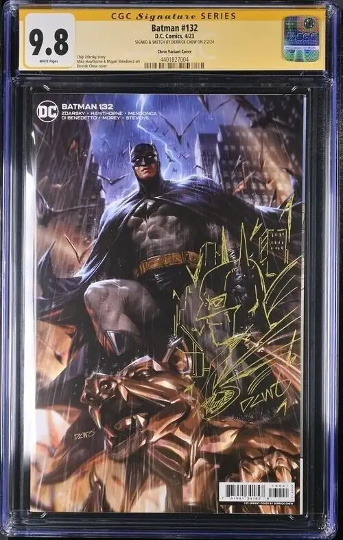 Batman #132 (DC Comics, 2023), CGC 9.8 graded comic book, Signature Series label — front cover in its holder