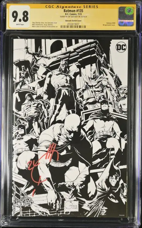Batman #135 (DC Comics, 2023), CGC 9.8 graded comic book, Signature Series label — front cover in its holder