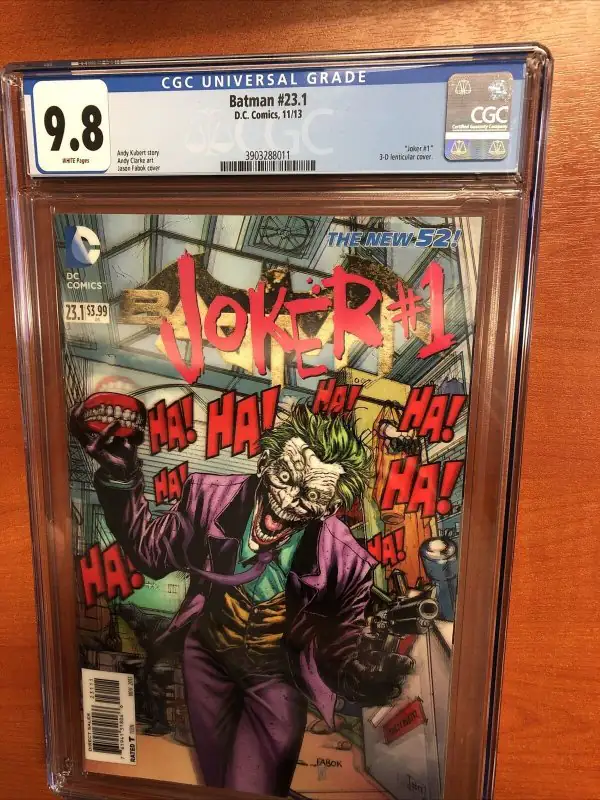 Batman #23.1 (DC Comics, 2013), CGC 9.8 graded comic book, Universal Blue label — front cover in its holder