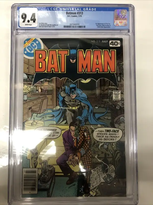 Batman #313 (DC Comics, 1979), CGC 9.4 graded comic book, Universal Blue label — front cover in its holder