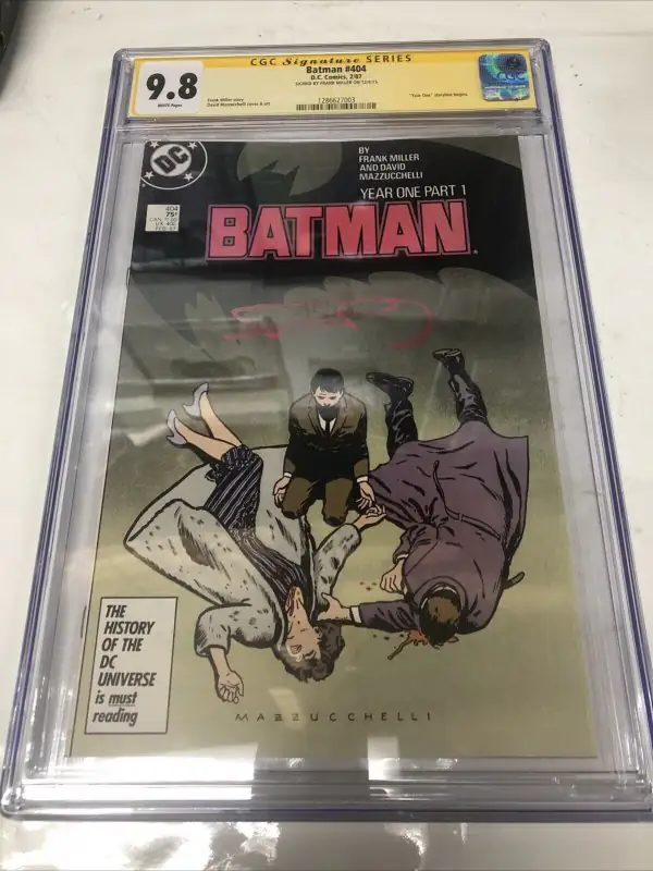 Batman #404 (DC Comics, 1987), CGC 9.8 graded comic book, Signature Series label — front cover in its holder