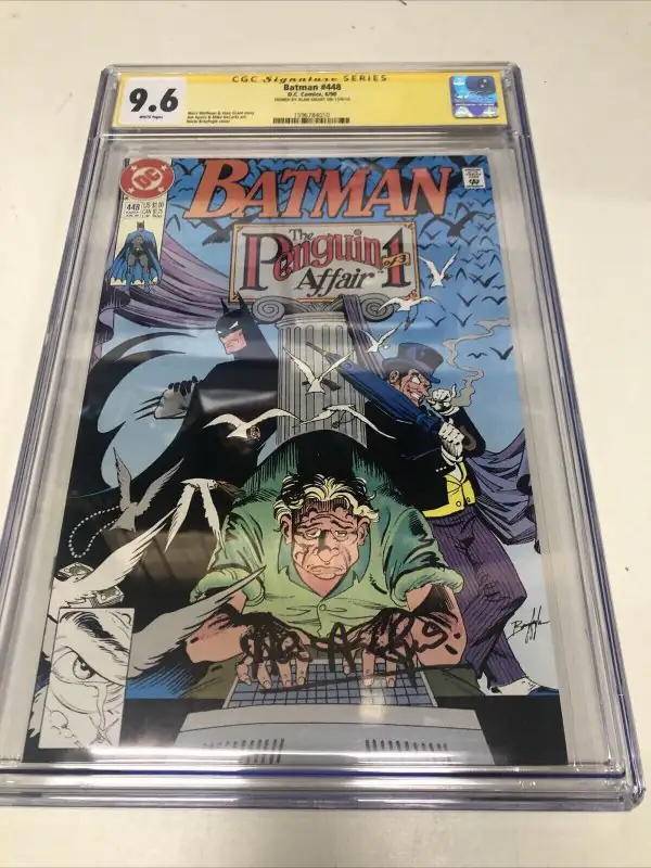 Batman #448 (DC Comics, 1990), CGC 9.6 graded comic book, Signature Series label — front cover in its holder